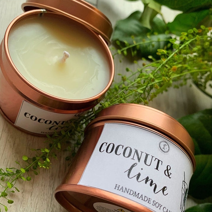 Coconut Lime Scented Soy Wax Candle